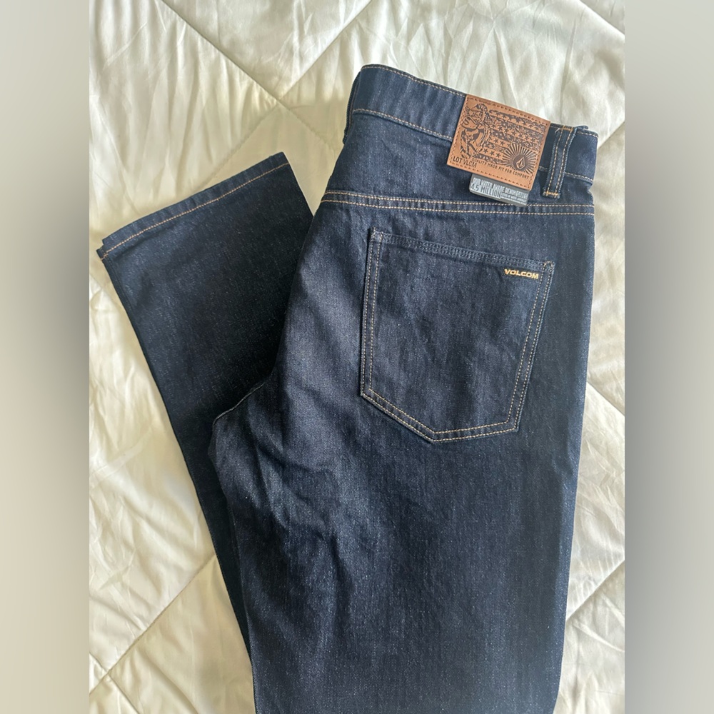 Volcom Men's Dark Blue Denim Jeans
